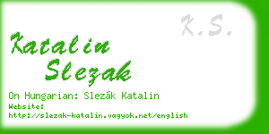 katalin slezak business card